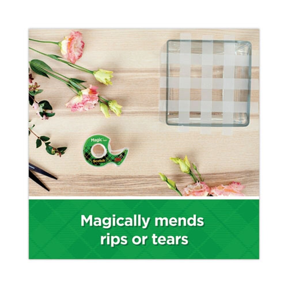 Scotch 0.75 in. x 83.33 ft. 1 in. Core Magic Tape Desktop Dispenser Value Pack - Clear (6/Pack)