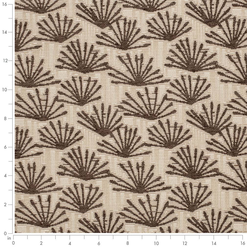 Umber - Brown Abstract Geometric Upholstery Fabric 54 Inches"