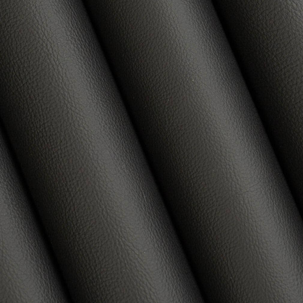 Coal - Black Leather Grain,Plain & Solid Upholstery Fabric 54 Inches"