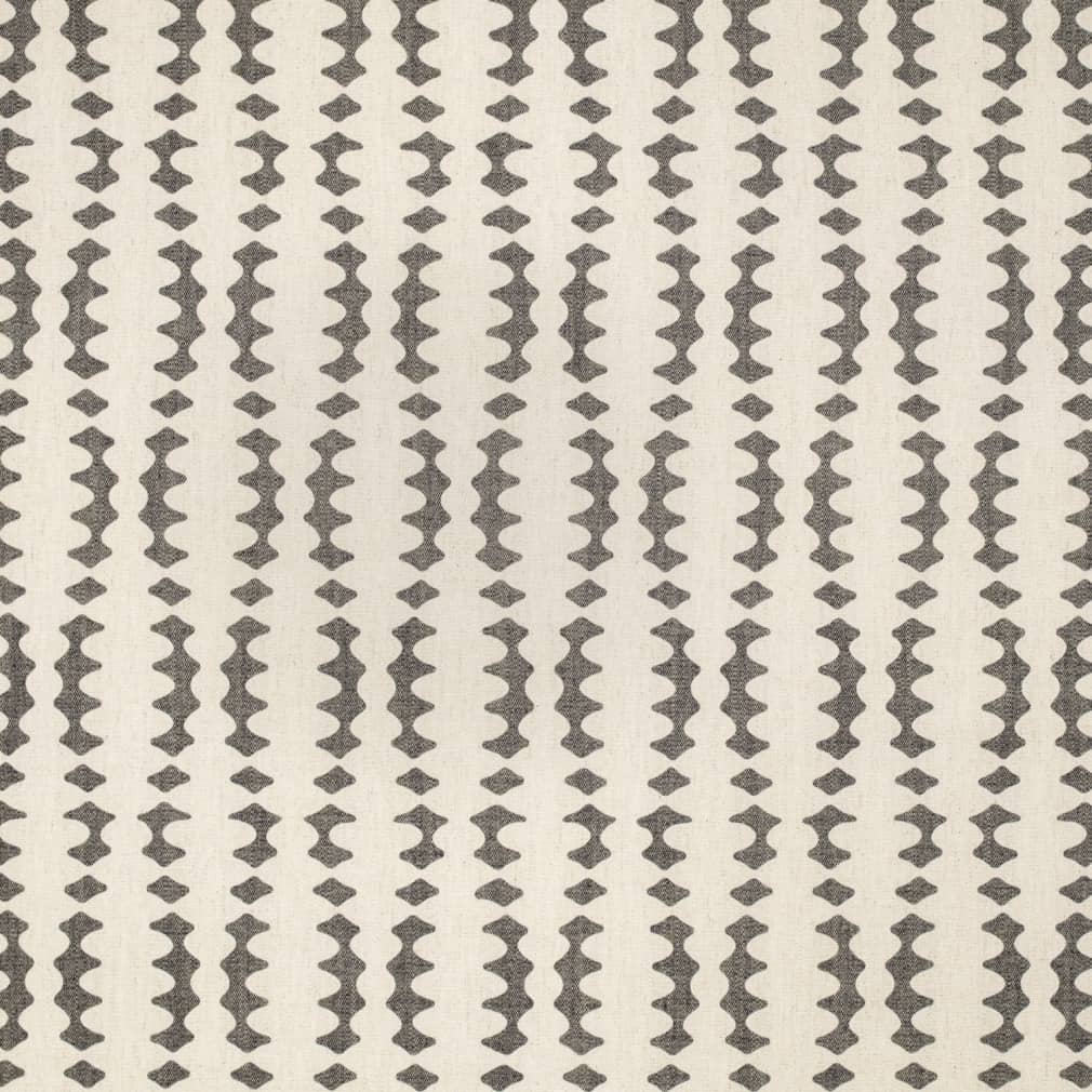 Coal - Black Abstract & Geometric,Global Upholstery Fabric 54 Inches"