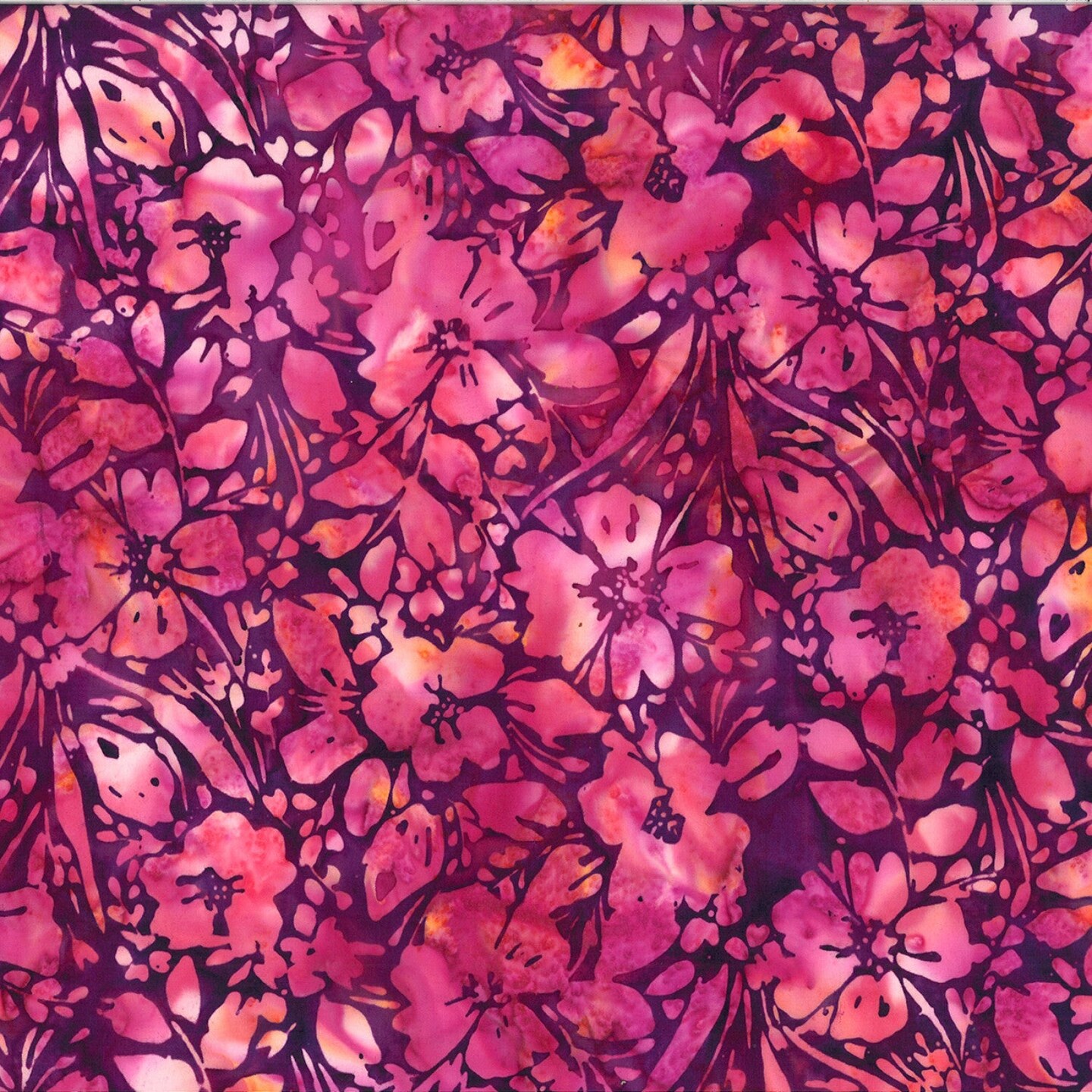 Fabric Hoffman Ruby Floral Bali Batiks by the Quarter Yard W2606H-143