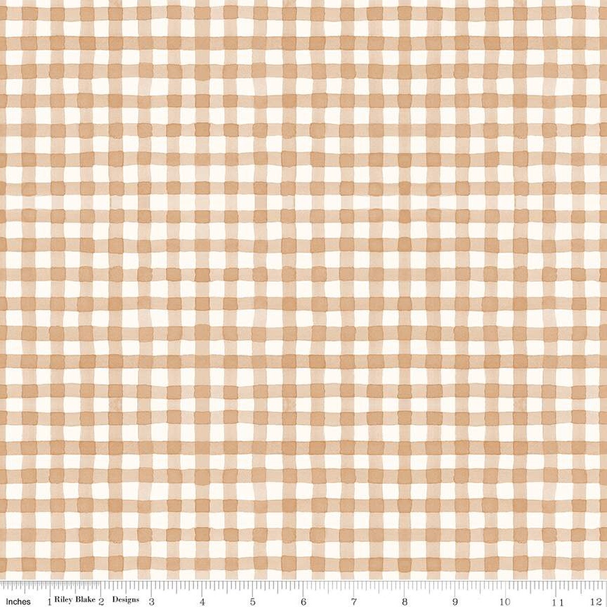 Fabric Riley Blake Blush Gingham Sunflower Whispers by the Quarter Yard C16674-BLUSH