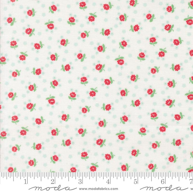 Fabric Moda Cream Fairground Small Floral Summertime by the Quarter Yard 55328-11