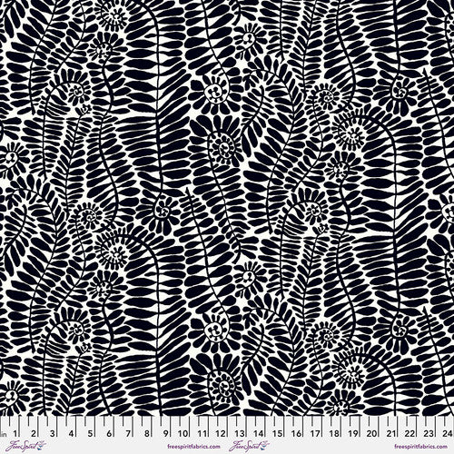 Fabric FreeSpirit Kaffe Collective Black Fronds by the Quarter Yard PWBM085.BLACK