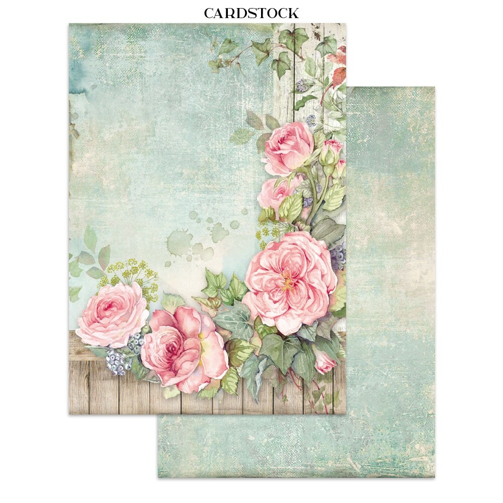 Stamperia Junk Journal Stickers, Cut-outs & Backgrounds-House of Roses