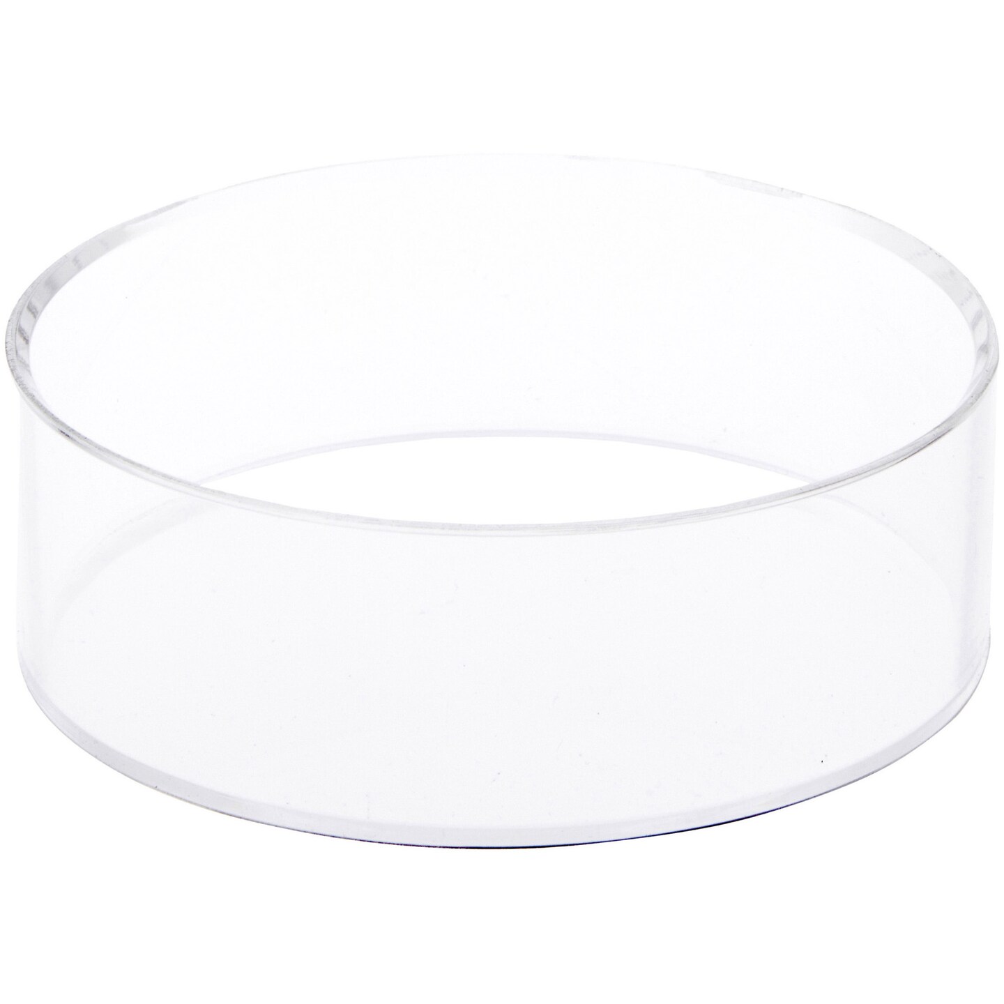 Plymor Clear Acrylic Beveled Ball or Sphere Display Holder Stand, 1.75" H x 5" W