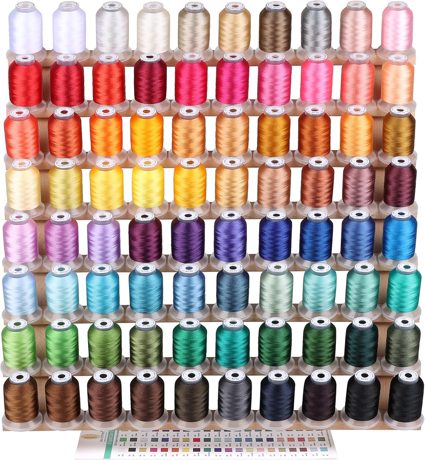 80 Spools Polyester Embroidery Machine Thread 500M