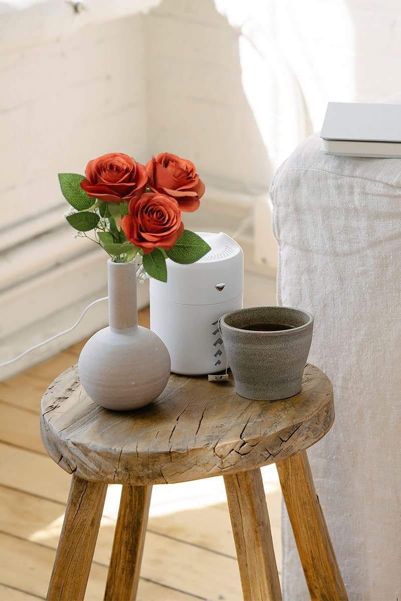12 Pcs Burnt Orange Artificial Roses with Long Stem, Silk Fake Rose Bouquet for Wedding, Bridal Shower, Home and Party Table Centerpiece Floral Arrangement Decoration