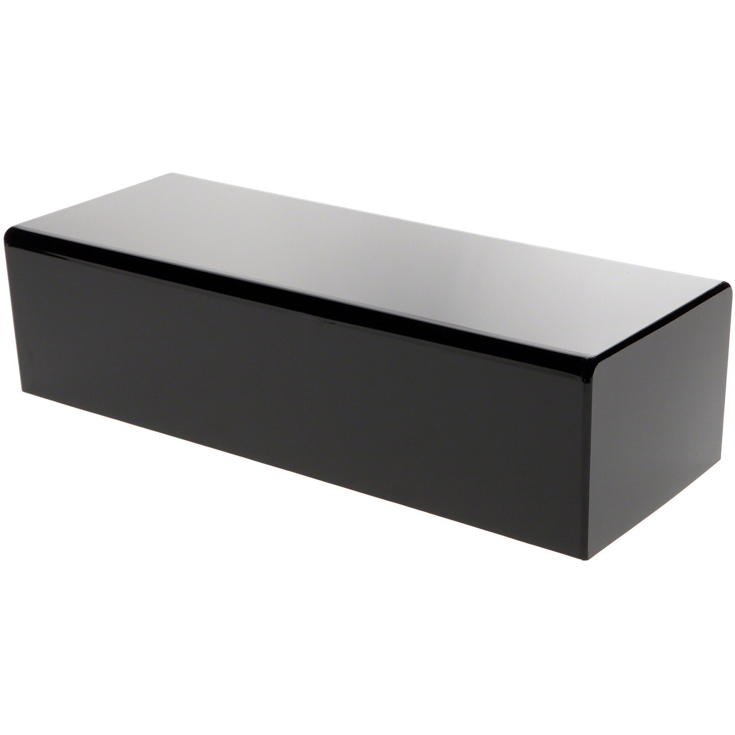 Plymor Black Acrylic Rectangular Display Base, 16" W x 6" D x 4" H