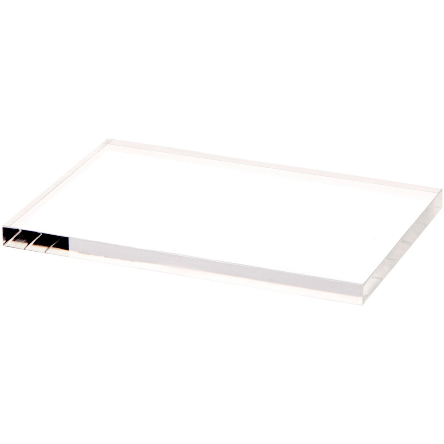 Plymor Clear Rectangular Acrylic Display Base, 6" W x 4" D x 0.375" H