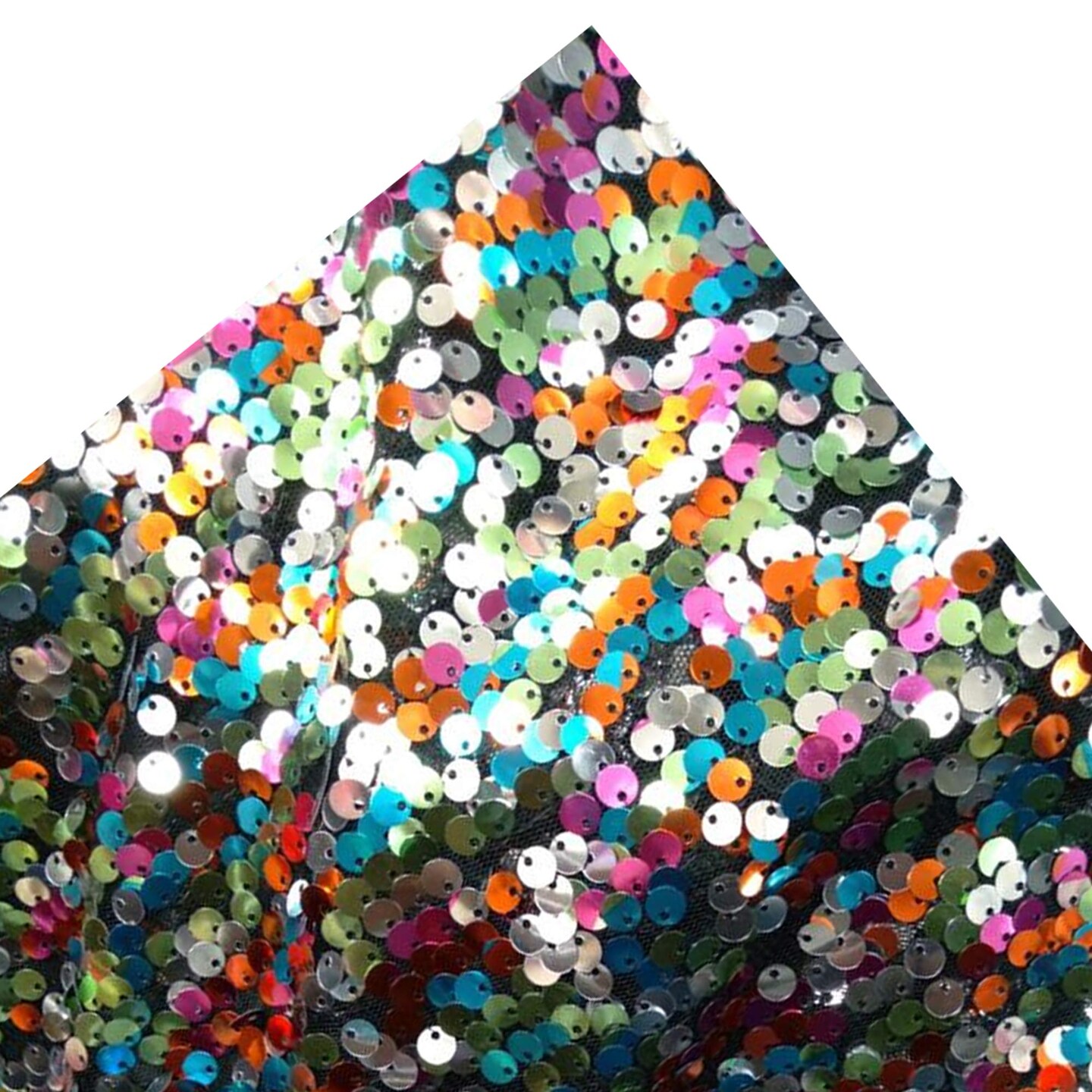 1 Yard Multi Color Sequins Printed Embroidery Fabric for Costumes 60 Inches Wide