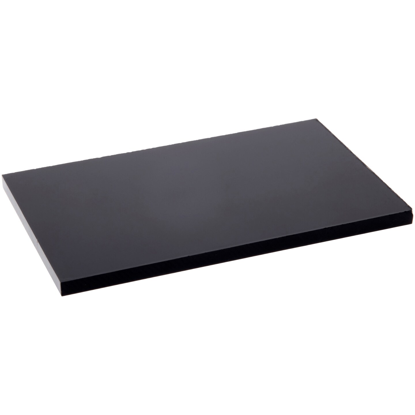 Plymor Black Acrylic Rectangular Standard-Edge Display Base, 5" W x 3" D x 0.25" H