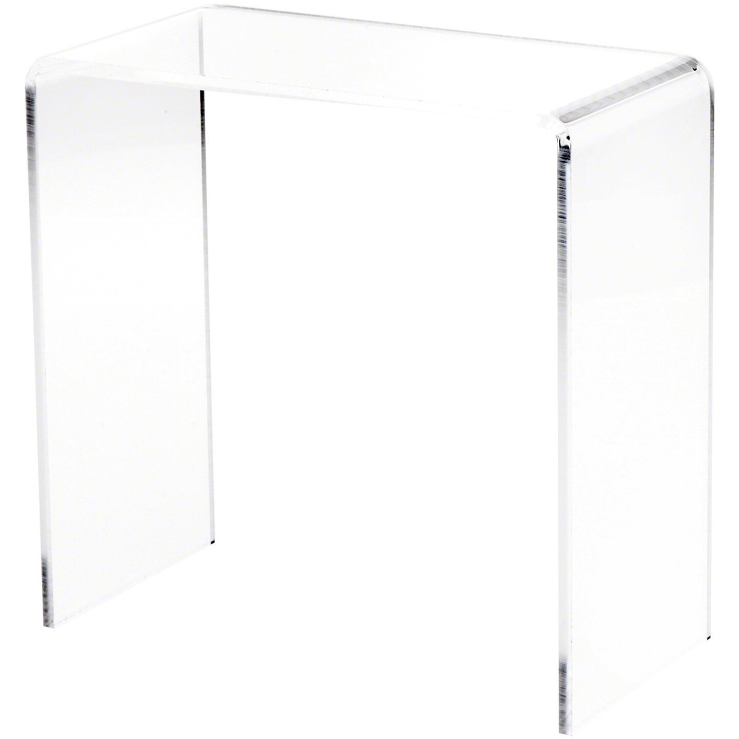 Plymor Clear Acrylic Vertical Rectangular Display Riser, 9" H x 9" W x 4.5" D (1/4" thick)