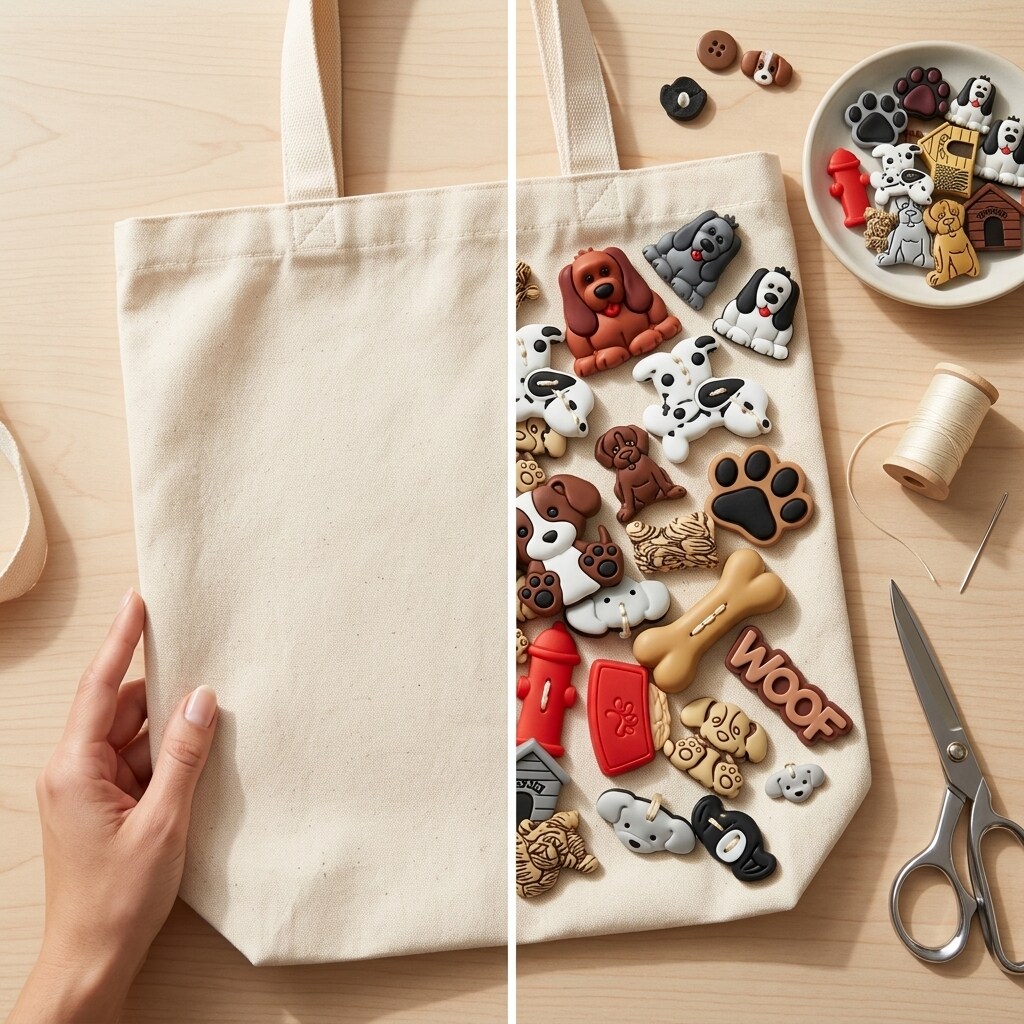 Dog Theme Craft & Sewing Buttons – 50 Piece Novelty Button Assortment