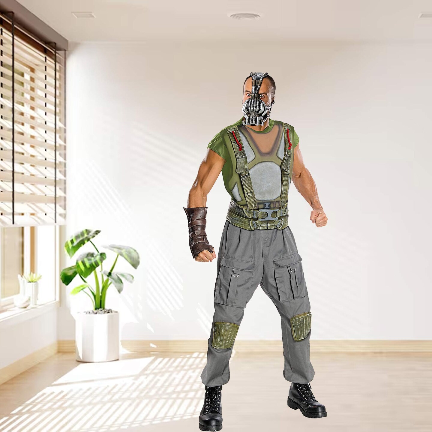 Dark Knight Rises Bane Costume Men&#x2019;s Muscle Chest, Mask, Belt