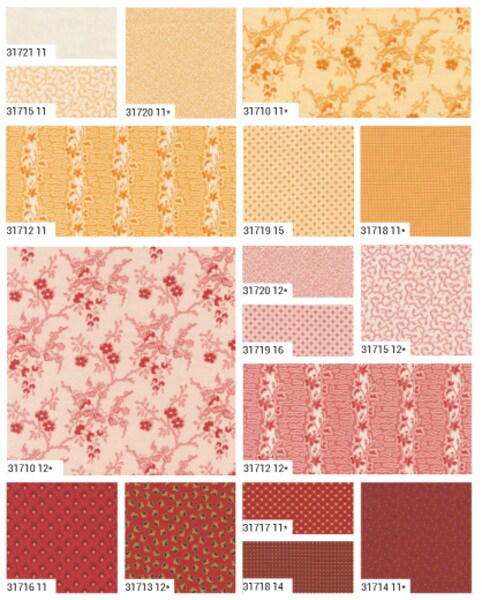 Sally's Stitches 1840-1860 2.5" Strip Roll (Jelly Roll) by Betsy Chutchian for Moda (31710JR)