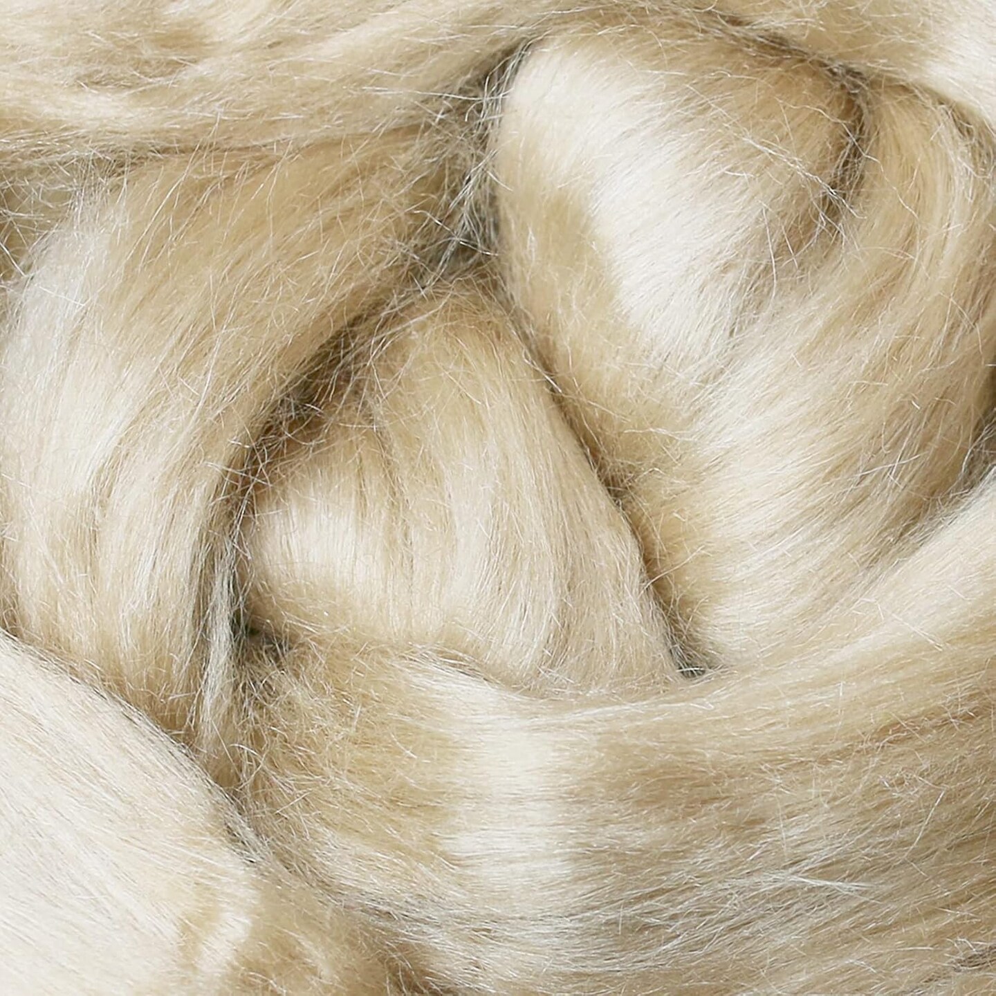 2oz Tussah Silk Fiber: Premium Grade Glossy Combed Top Roving. Hand Spinning, Blending, Felting, Dyeing, Paper &#x26; Soap Making.