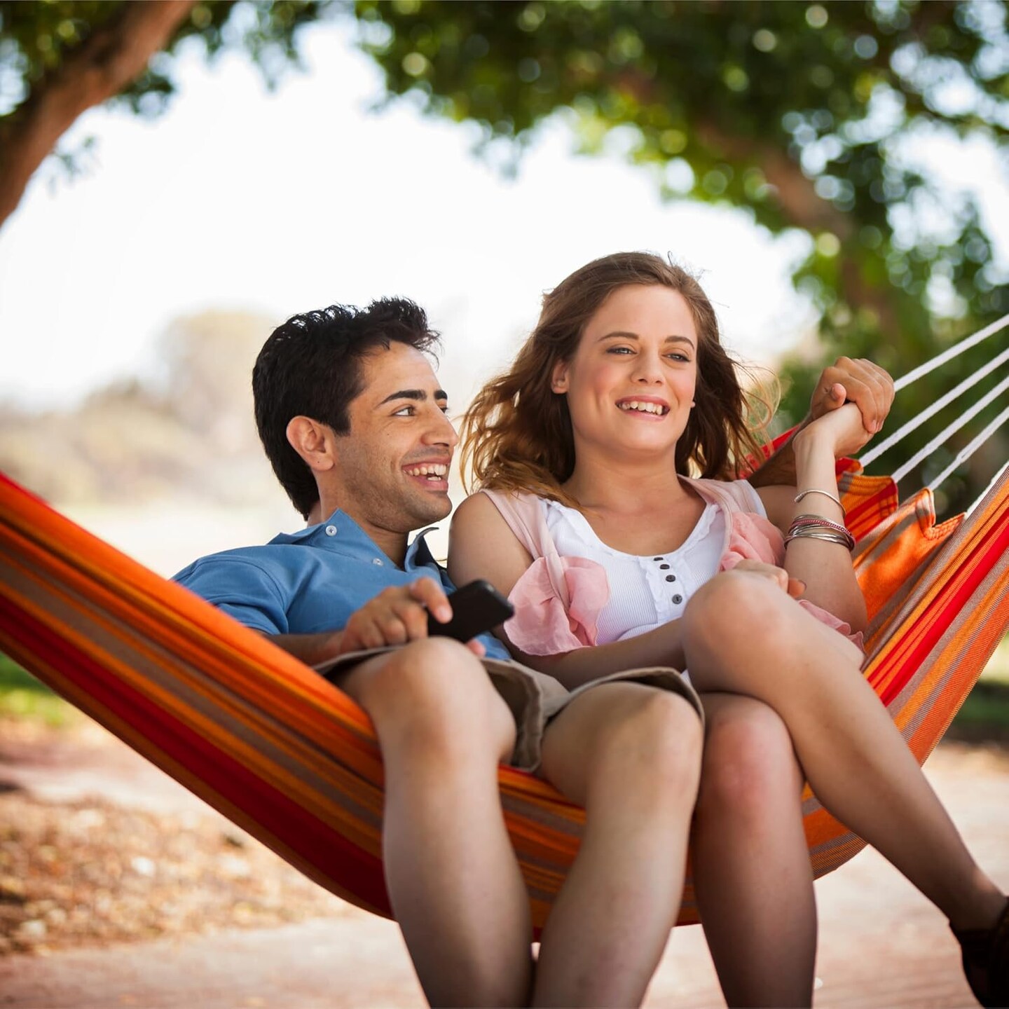 4E’s Novelty Cotton Double Hammock - Portable Hammock with Ropes, Travel Bag, Max 450lb, Hammocks for Outside