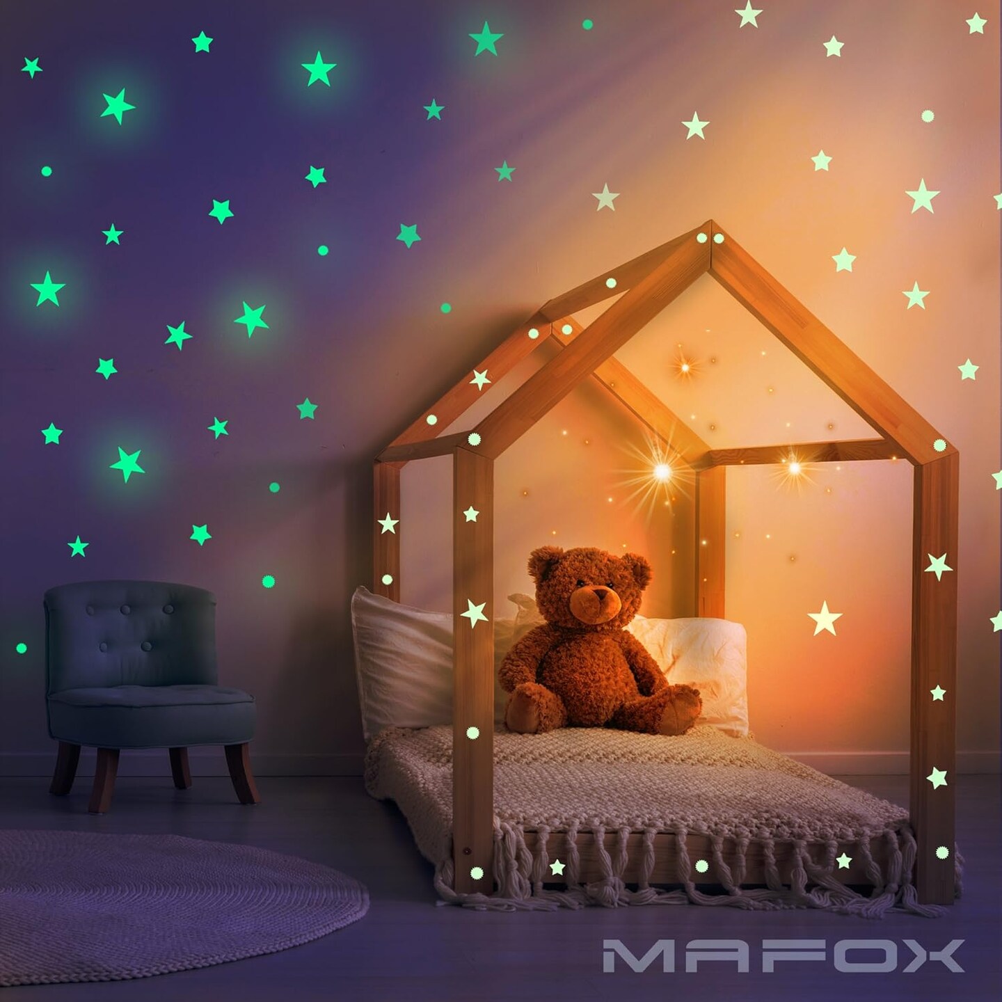 Glow in The Dark Stars for Ceiling or Wall Stickers