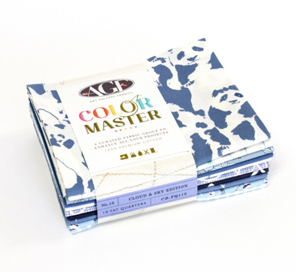 Cloud &#x26; Sky Color Master Fat Quarter Bundle by AGF Studio for Art Gallery (CB-FQ115)