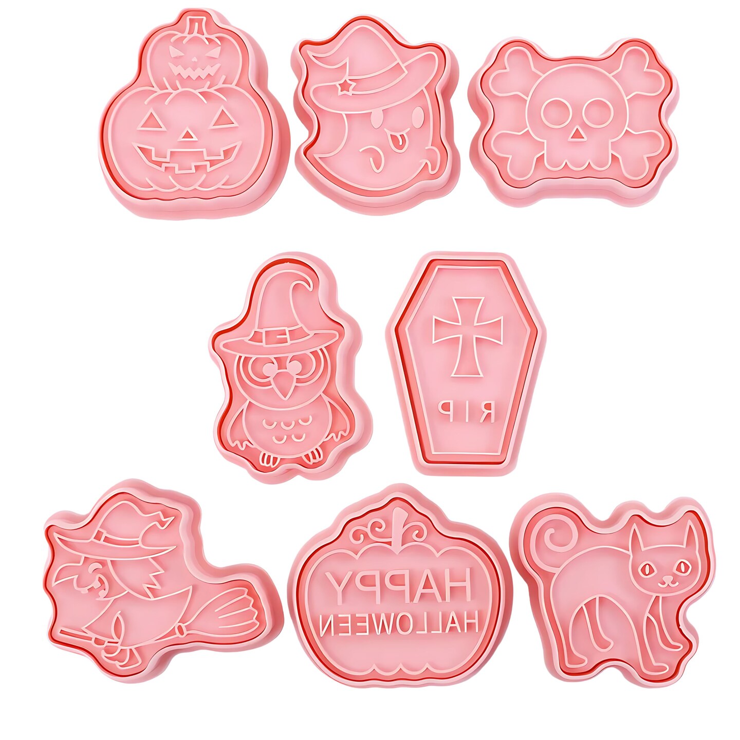 Kitcheniva Halloween Cookie Cutter Set Variety Pack 8 Pcs