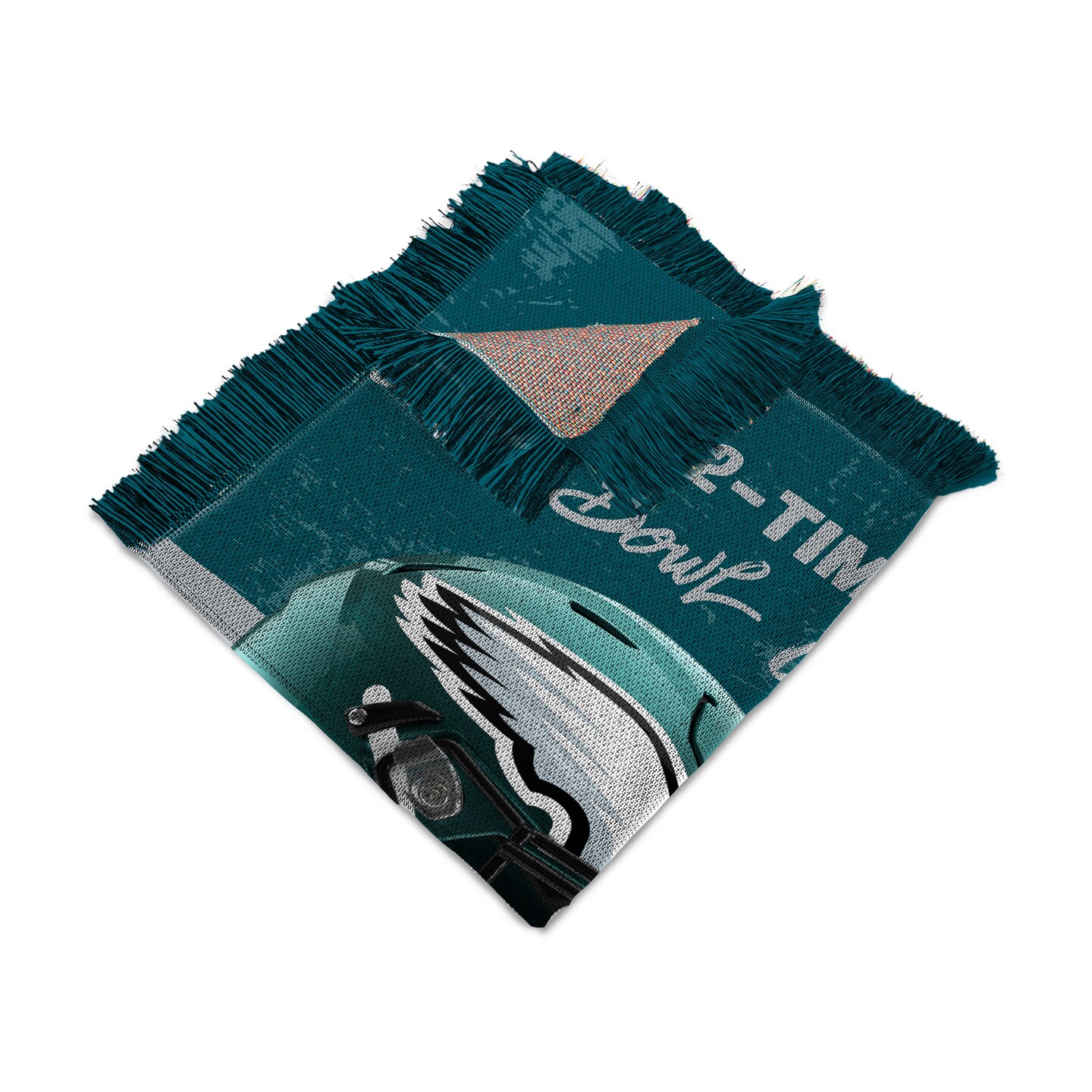 NFL Philadelphia Eagles 2025 Super Bowl LIX Multi Champ Powerhouse Woven Tapestry Throw Blanket 48X60 Inches