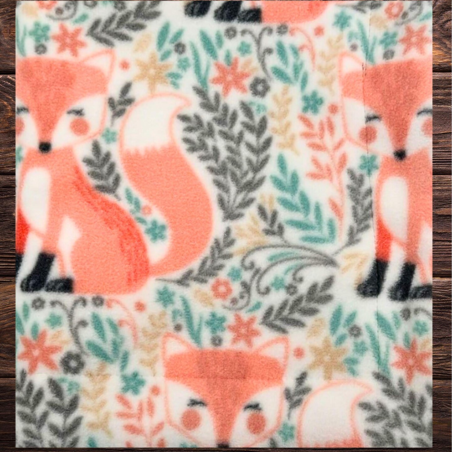 Peach Fox Fleece and Minky Handmade Baby Blanket - Soft, Luxurious Comfort for a baby shower gift- Stoller Blanket - Peachy nursery decor product 5