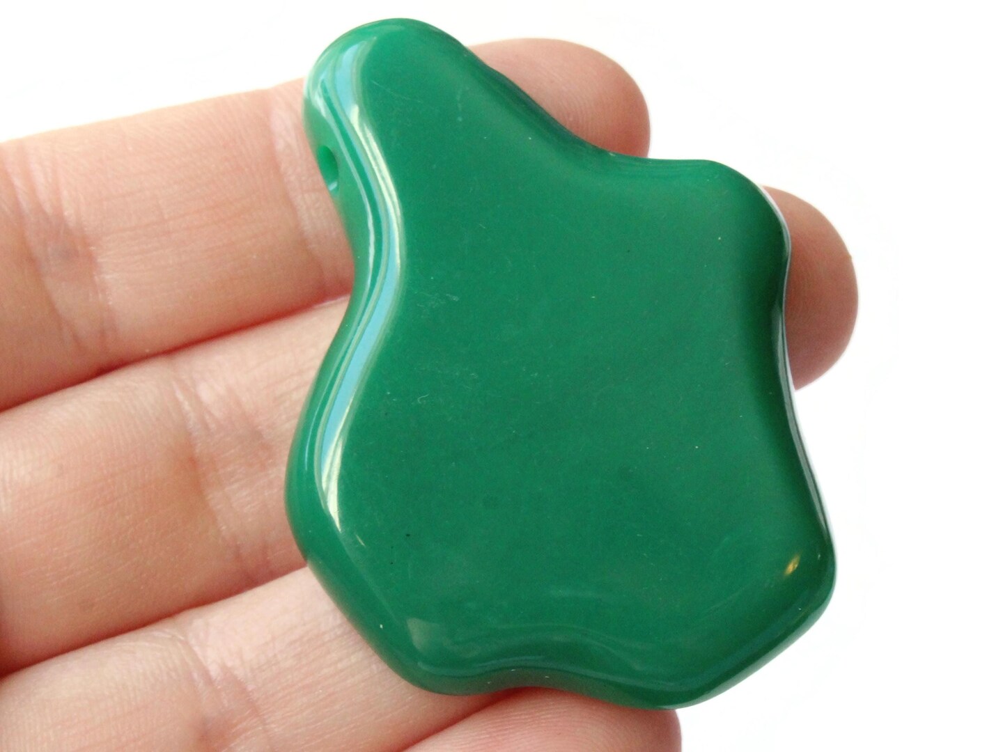 52mm Green Vintage Lucite Blob Pendant