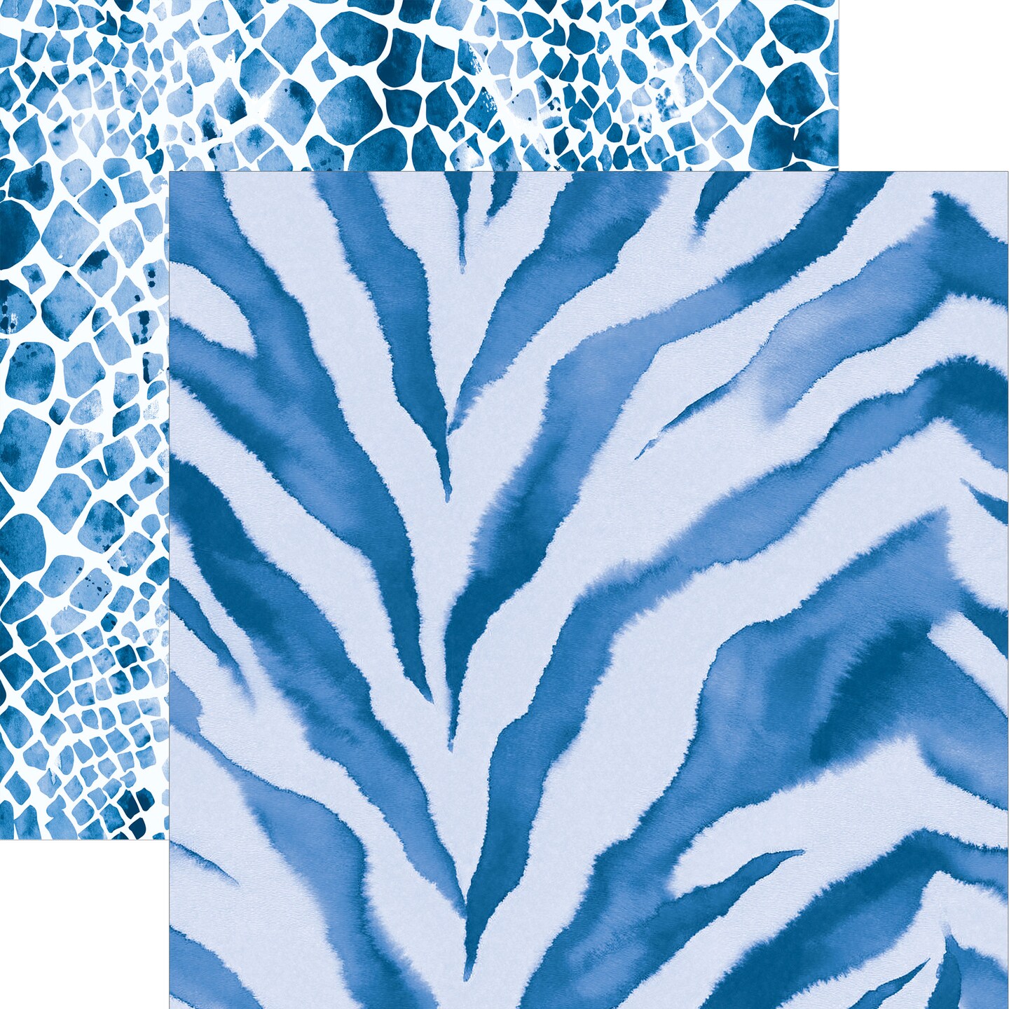 BLUE COLORWAYS II PATTERN 12 X12 SCRAPBOOK PAPER SET