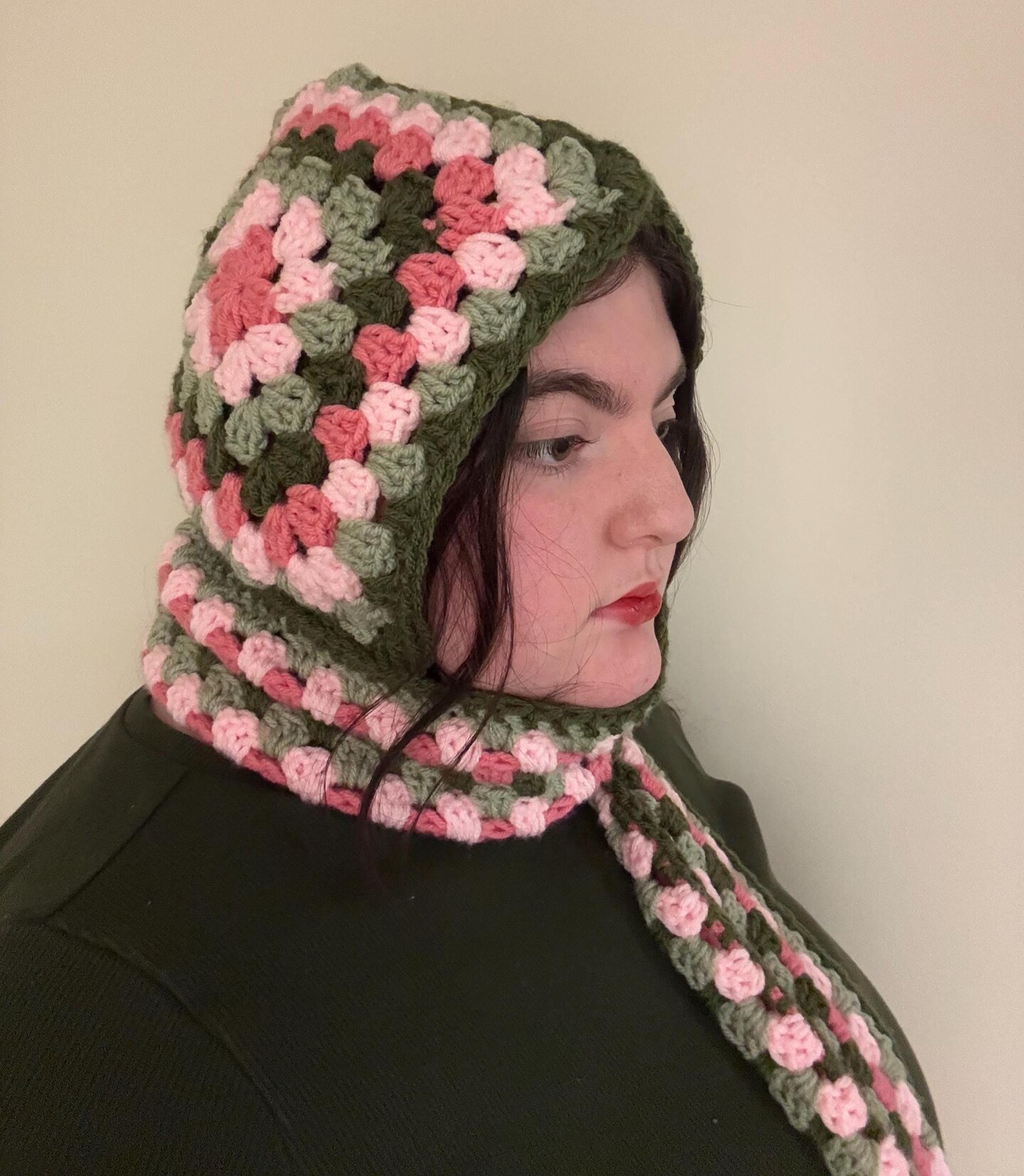 Scarf Hood - Crochet Scoodie Hat Balaclava Winter Accessories