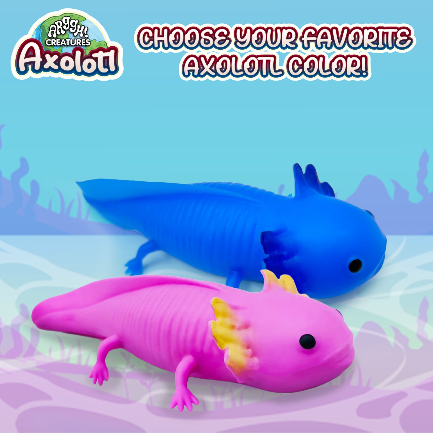 Power Your Fun Axolotl Classic Unisex Squeezable Stress Ball - Pink