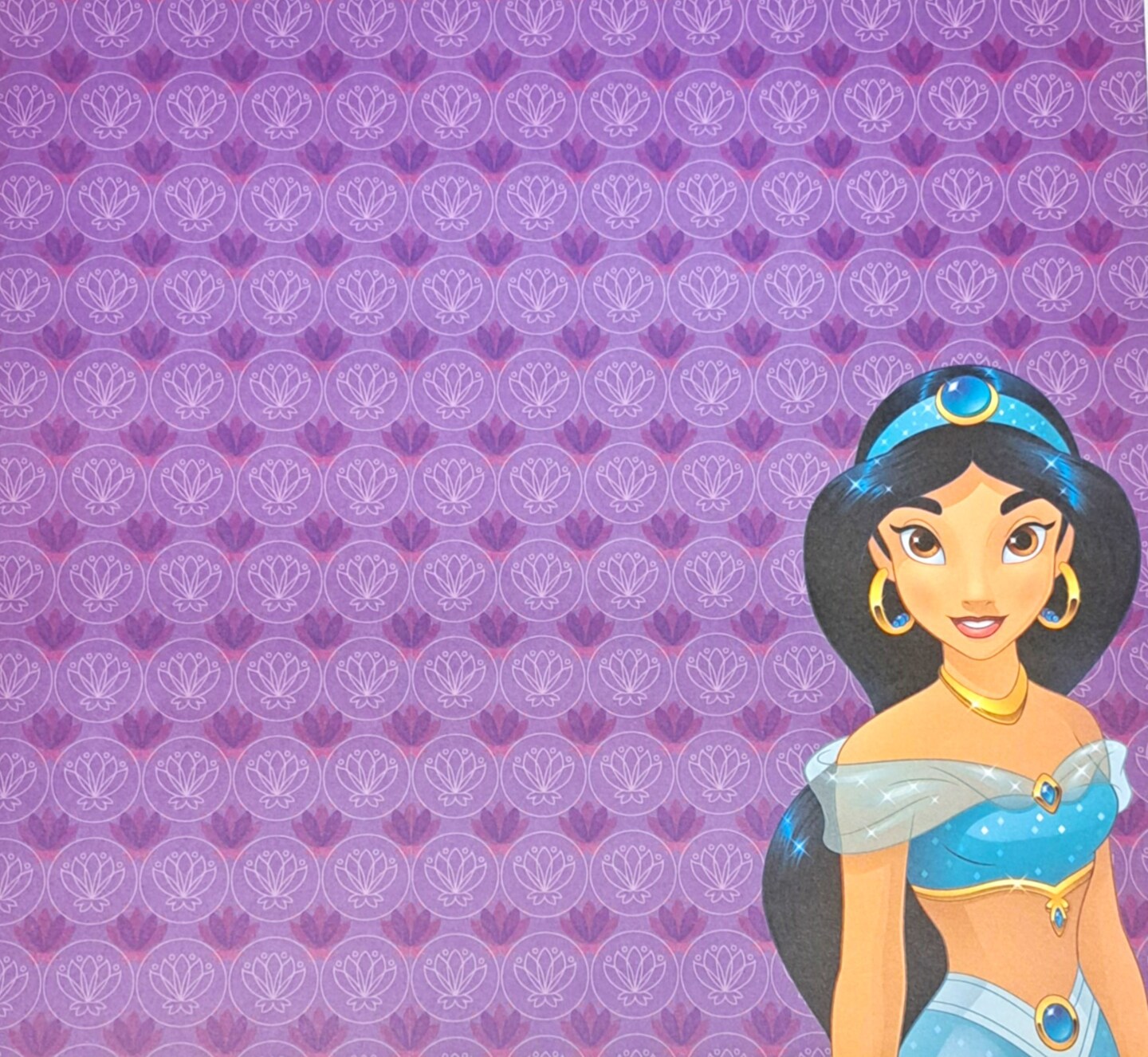 Disney Aladdin Princess Jasmine 12x12 Scrapbook Paper