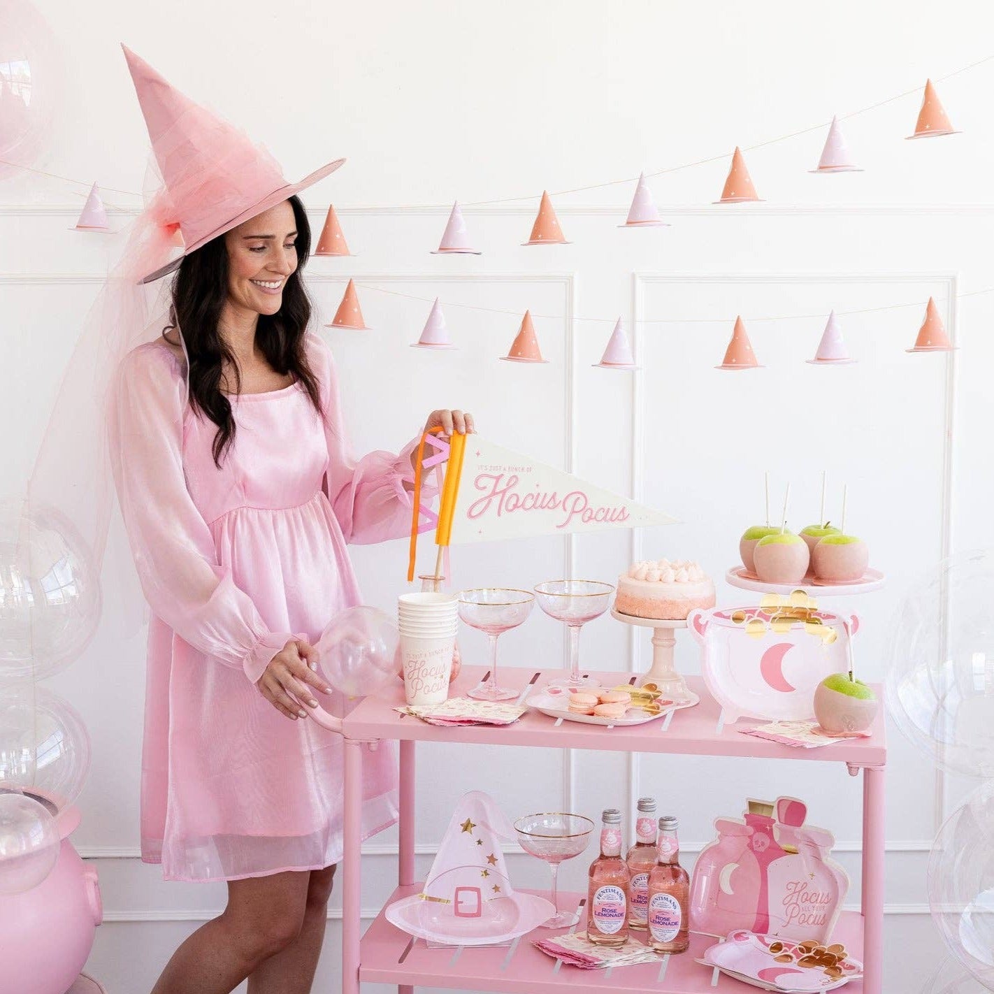 PINK WITCH HAT PLATES