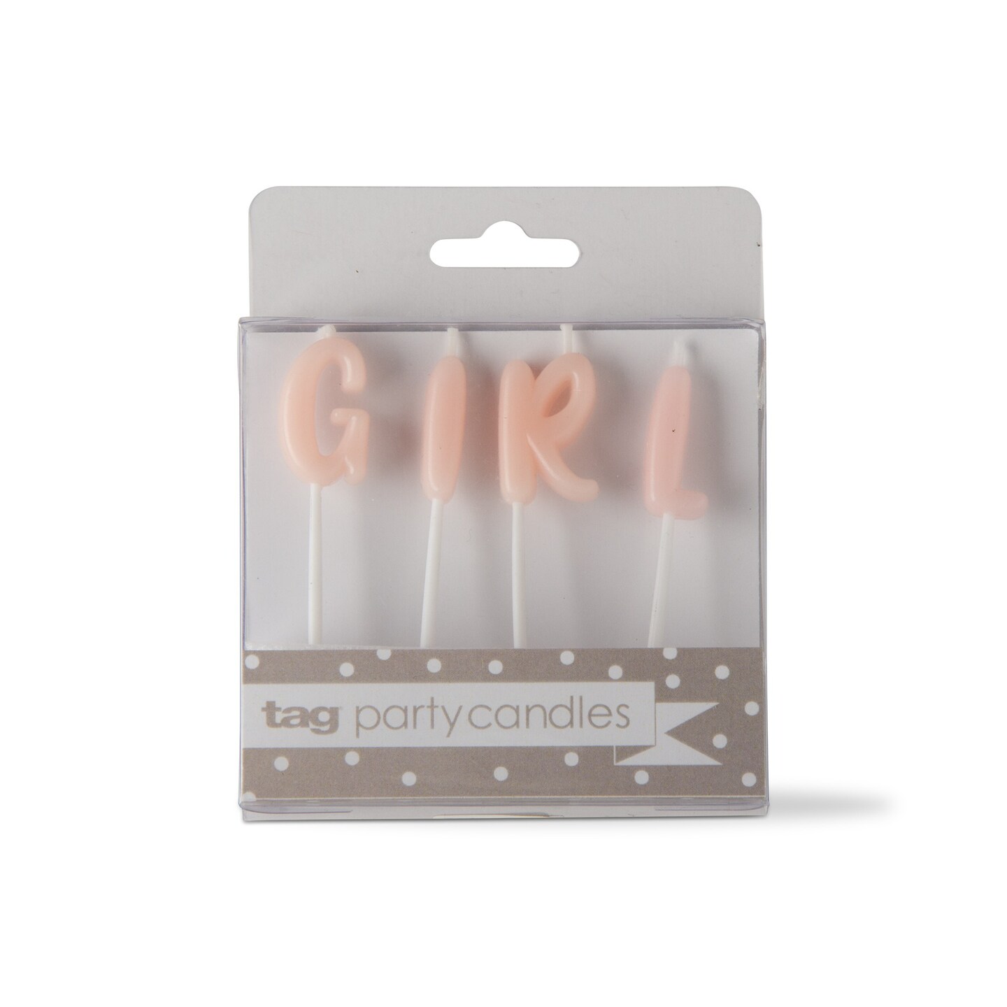Girl Candle Set Paraffin Wax Plastic Pick Birthday Gender Reveal Baby Shower Party Decor