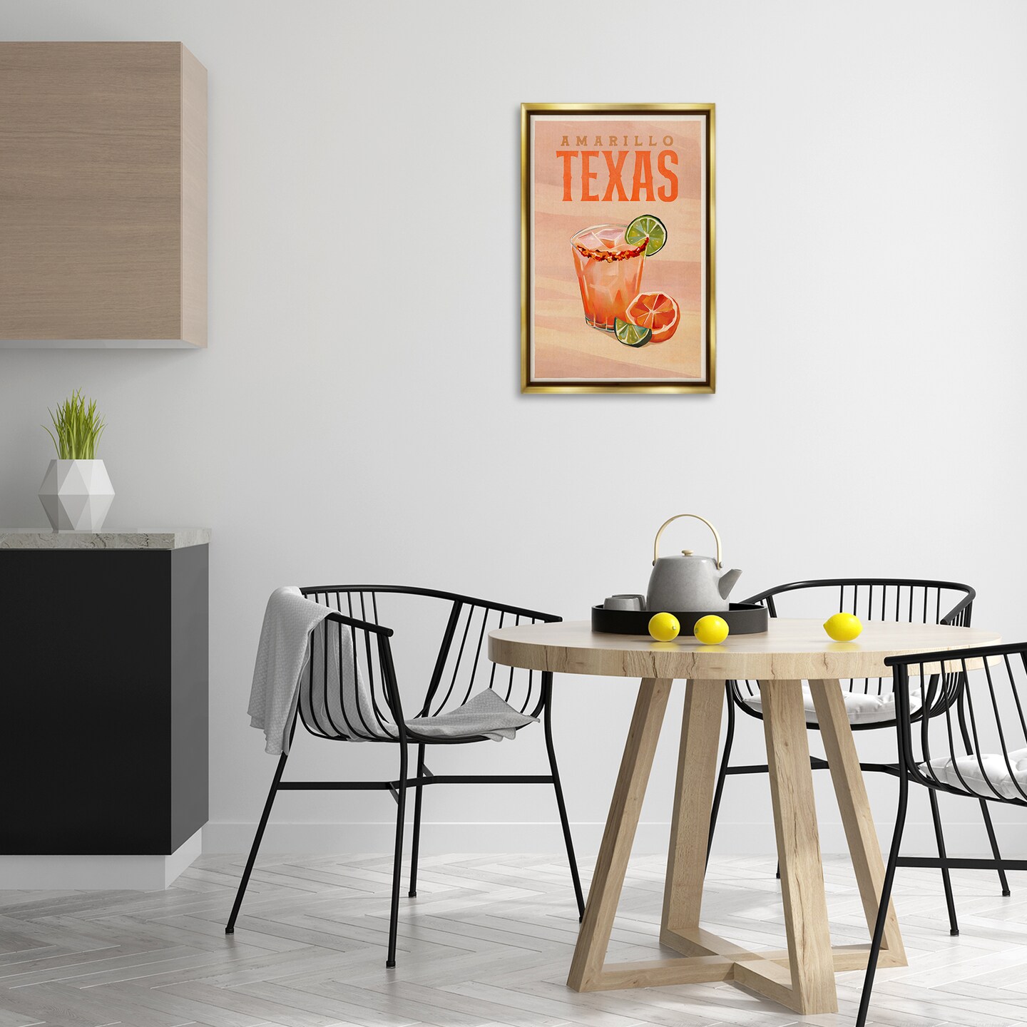 Stupell Industries Amarillo Texas Cocktail Framed Floater Canvas Wall Art Design by The Whiskey Ginger