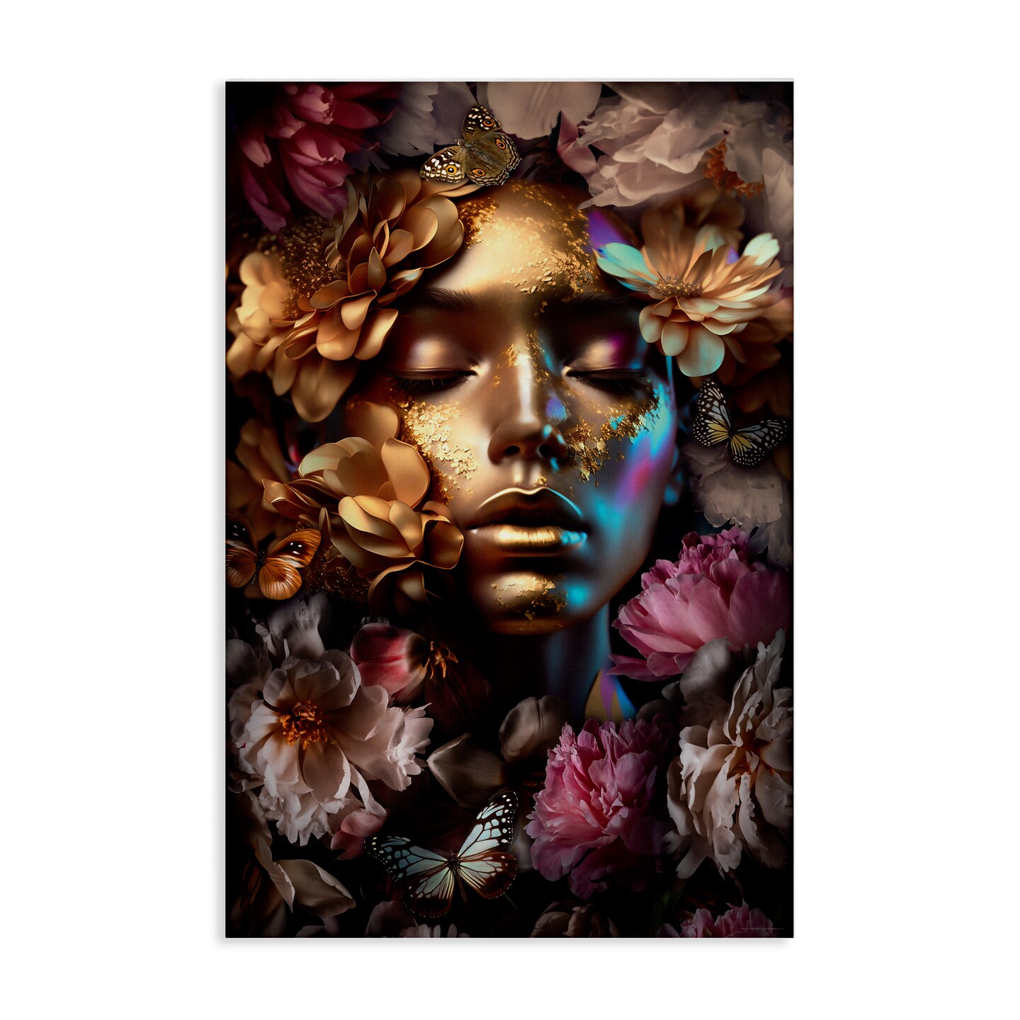 Stupell Industries Lavish Floral Face Canvas Wall Art Design by Reinders