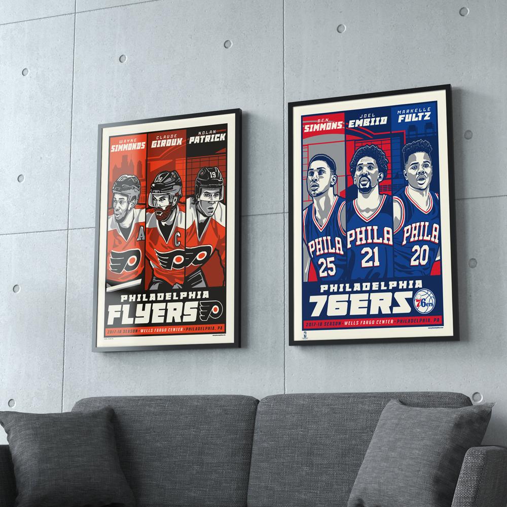 Phenom Gallery Ben Simmons Rookie Philadelphia 76ers 2017-18 Season Serigraph