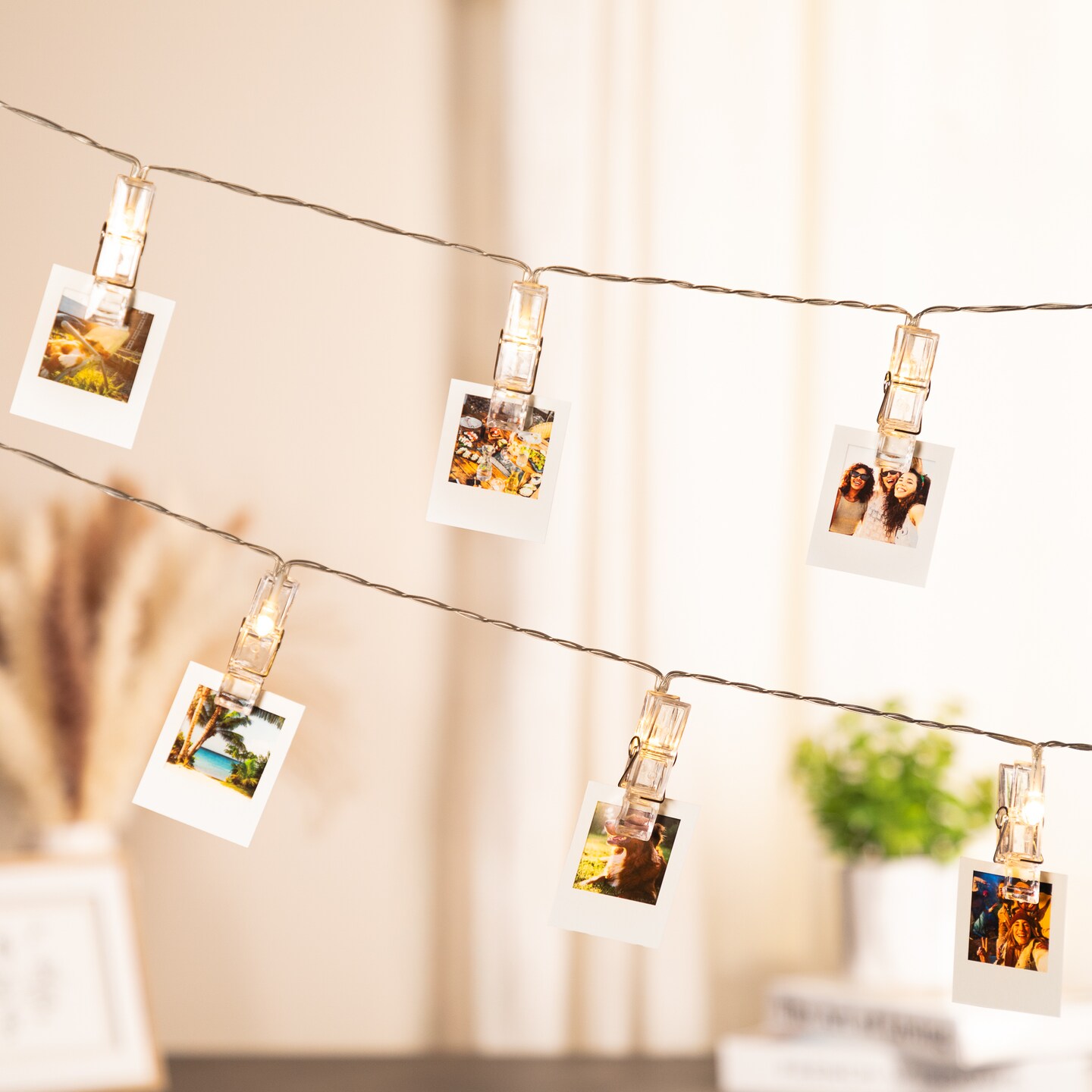 Northlight LED Clothes Pin Photo Holding String Light Set - 5' Clear Wire - 15ct