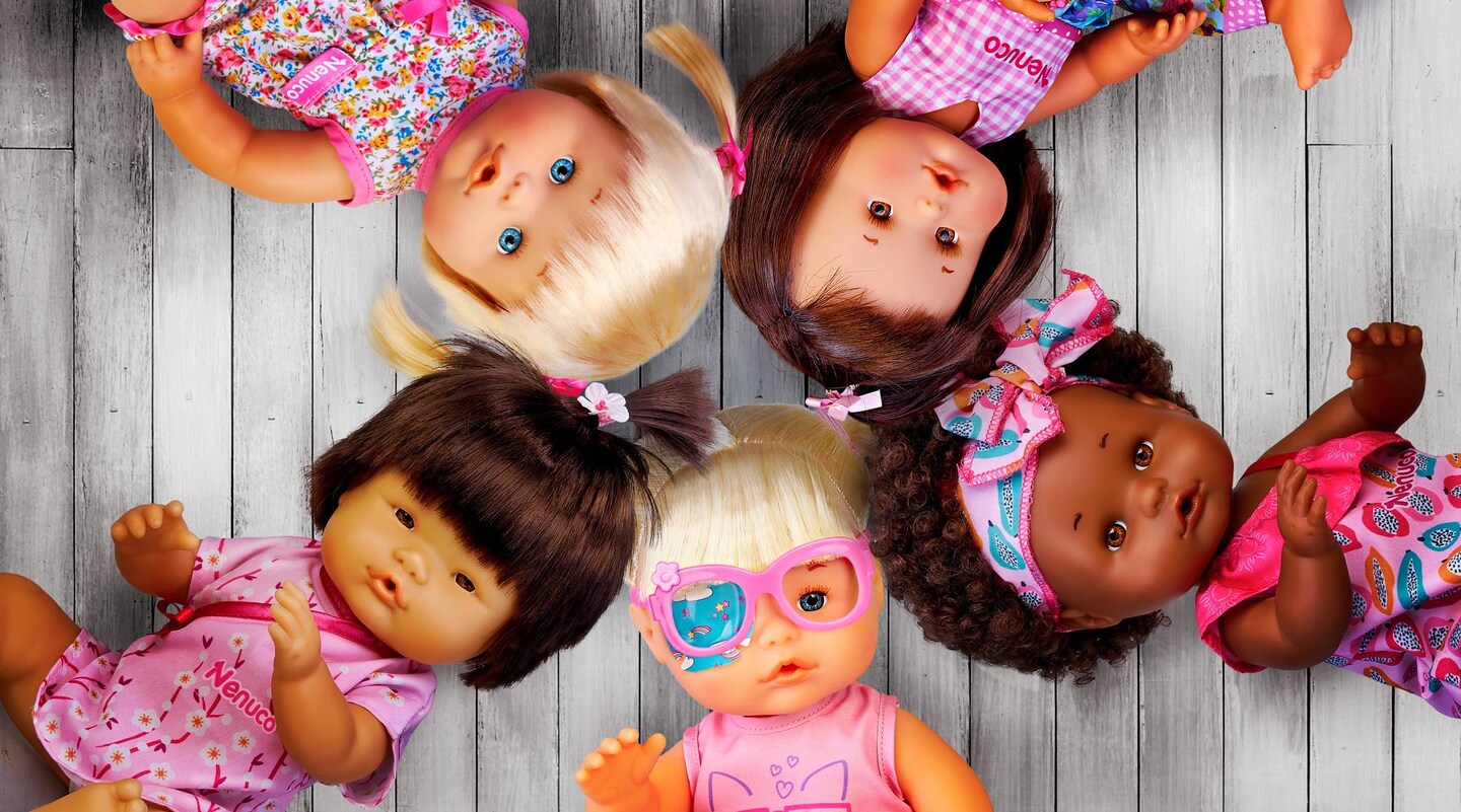 Nenucos of the World Caucasian Baby Doll - Light Skin Tone with Blue Eyes, 12&#x22; Doll