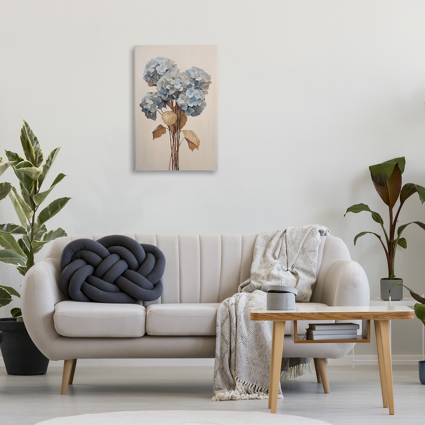 Stupell Industries Vintage Blue Hydrangea Canvas Wall Art Design by Petals Prints Design