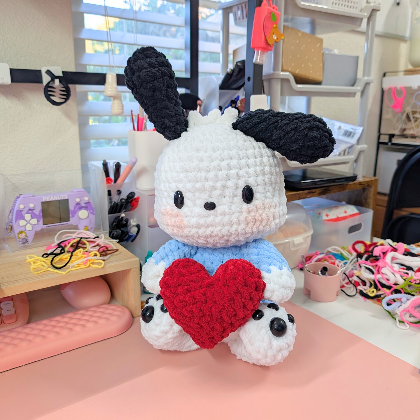 Pochac Puppy Heart Customizable Crocheted Plush | Kawaii Soft