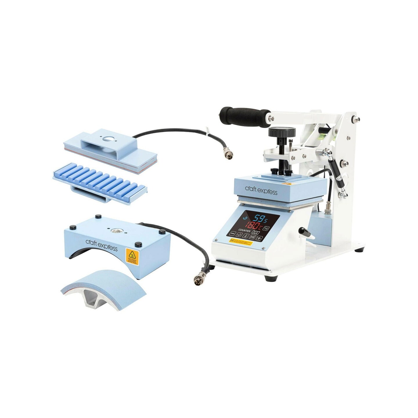 Craft Express 3-in-1 Heat Press &#x2013; For Mugs, Tumblers &#x26; Flat Sublimation Projects