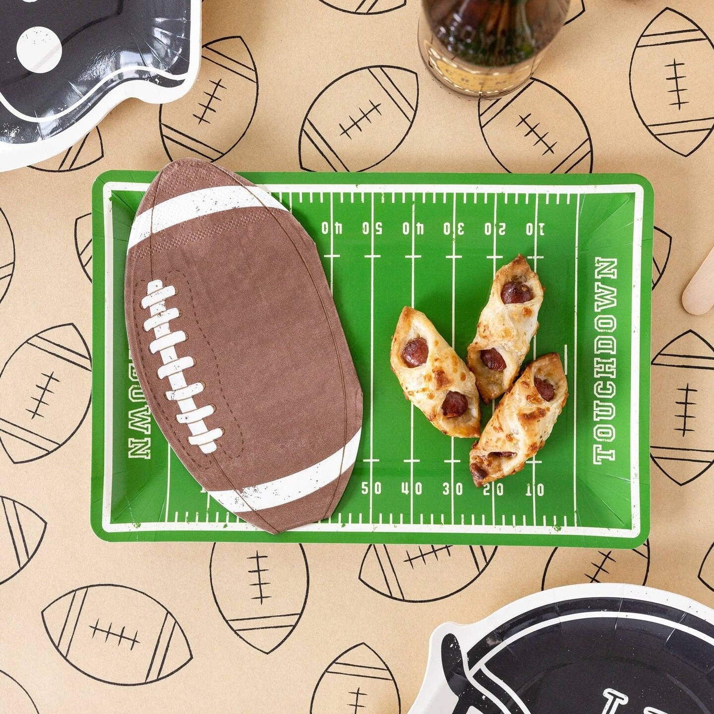FOOTBALL KRAFT PAPER TABLE RUNNER