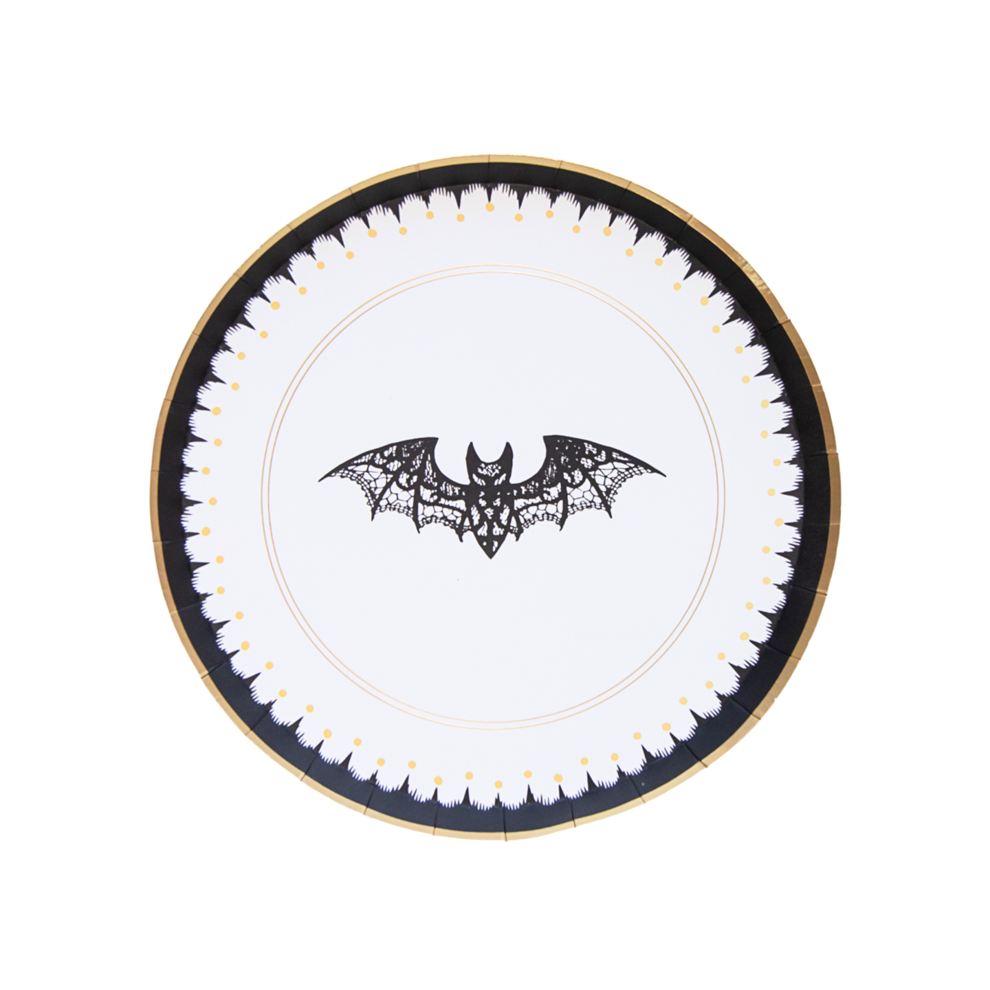 ELEGANT HALLOWEEN DESSERT LACY BAT PLATES