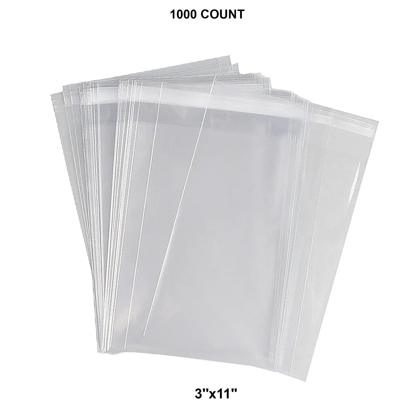 1.2 Mil Self-Seal Bags with Lip 3&#x27;&#x27; x 11&#x27;&#x27;