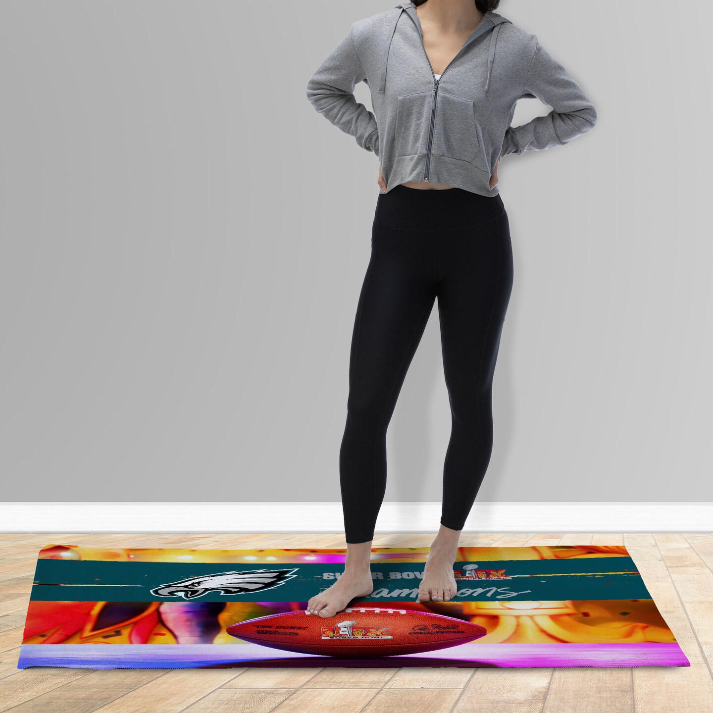 NFL Philadelphia Eagles 2025 Super Bowl LIX Parade Washable Rug 36X62 Inches