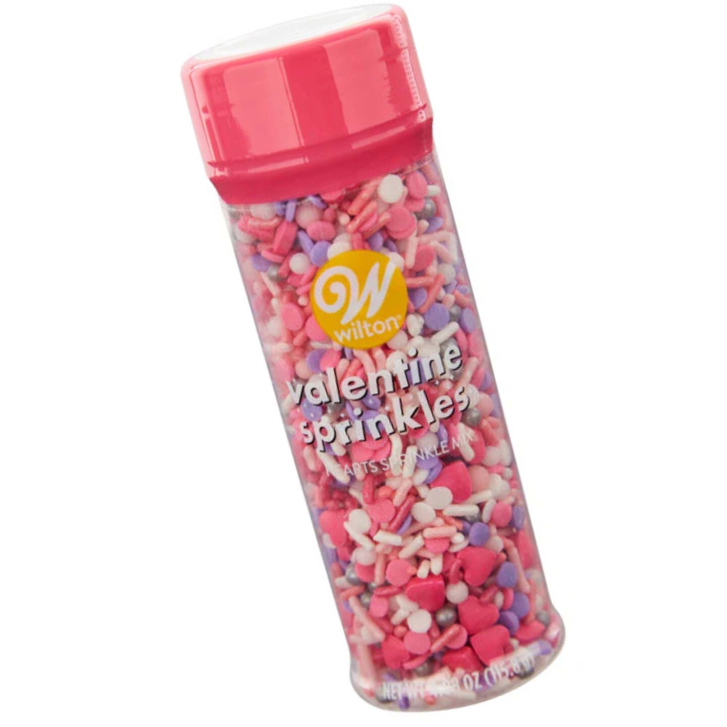 Wilton Purple and Pink Hearts Valentine&#x27;s Day Sprinkle Mix 4.08 oz.