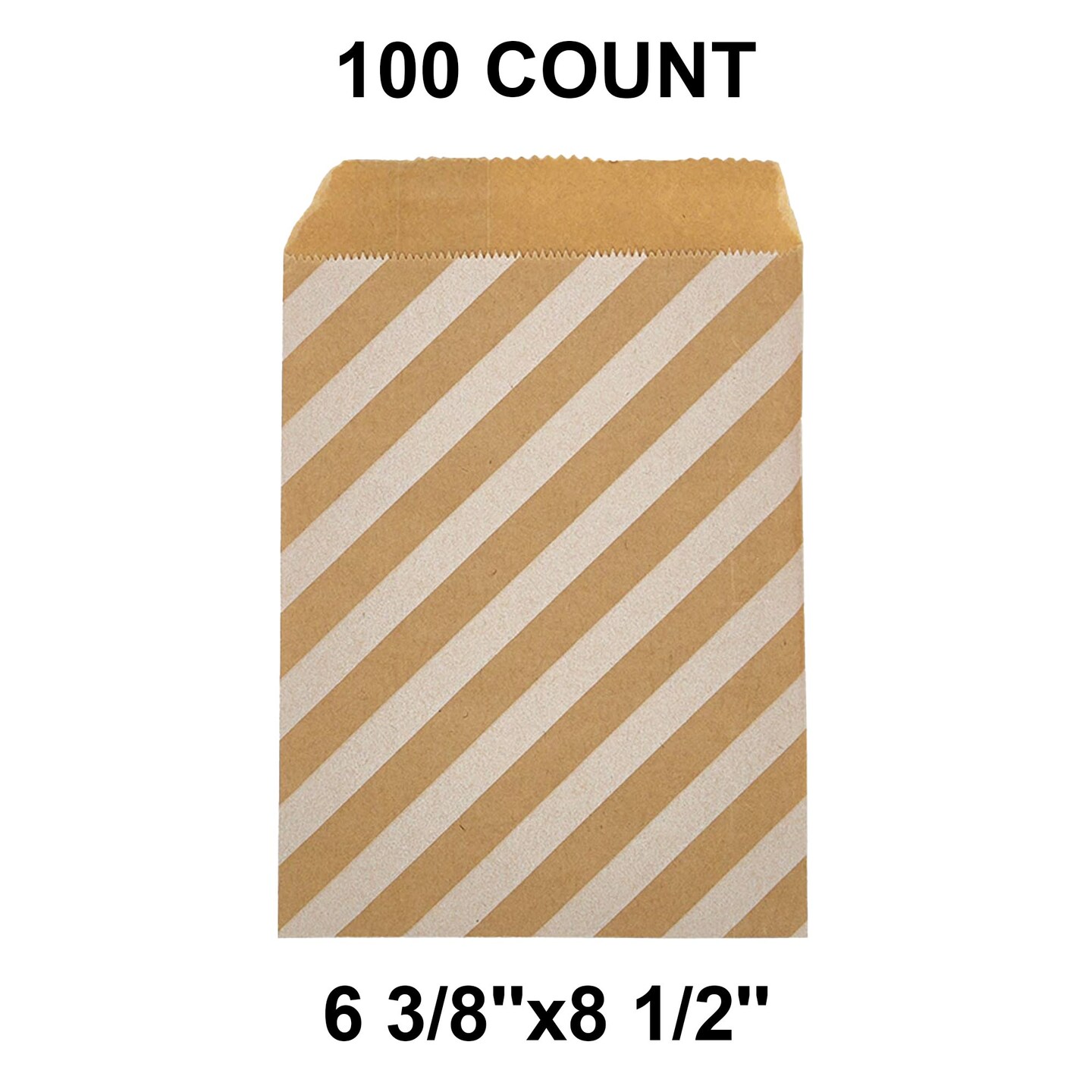 Durable White Paper Merchandise Bags 6 3/8&#x22; x 8 1/2&#x22;