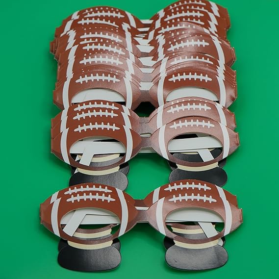 4E's Novelty 36 Pack Football Party Paper Glasses Bulk – Football Party Favors for Kids 8-12 – Football Party Supplies – Football Themed Party Decorations