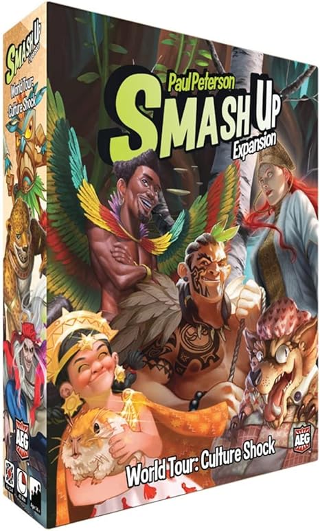Smash Up World Tour Culture Shock Expansion -AEG, Board Game, Card Game, African, Russian, German Legends, and more, 2 to 4 Players, 30 to 45 Minute Play Time, for Ages 10 and Up
